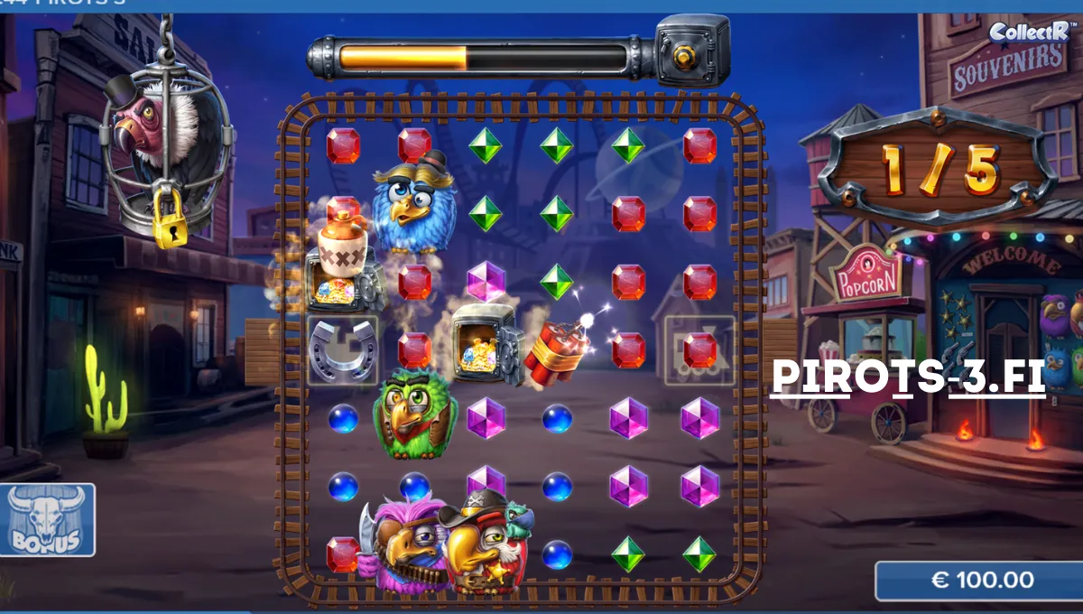 Pirots 3 FI bonus game