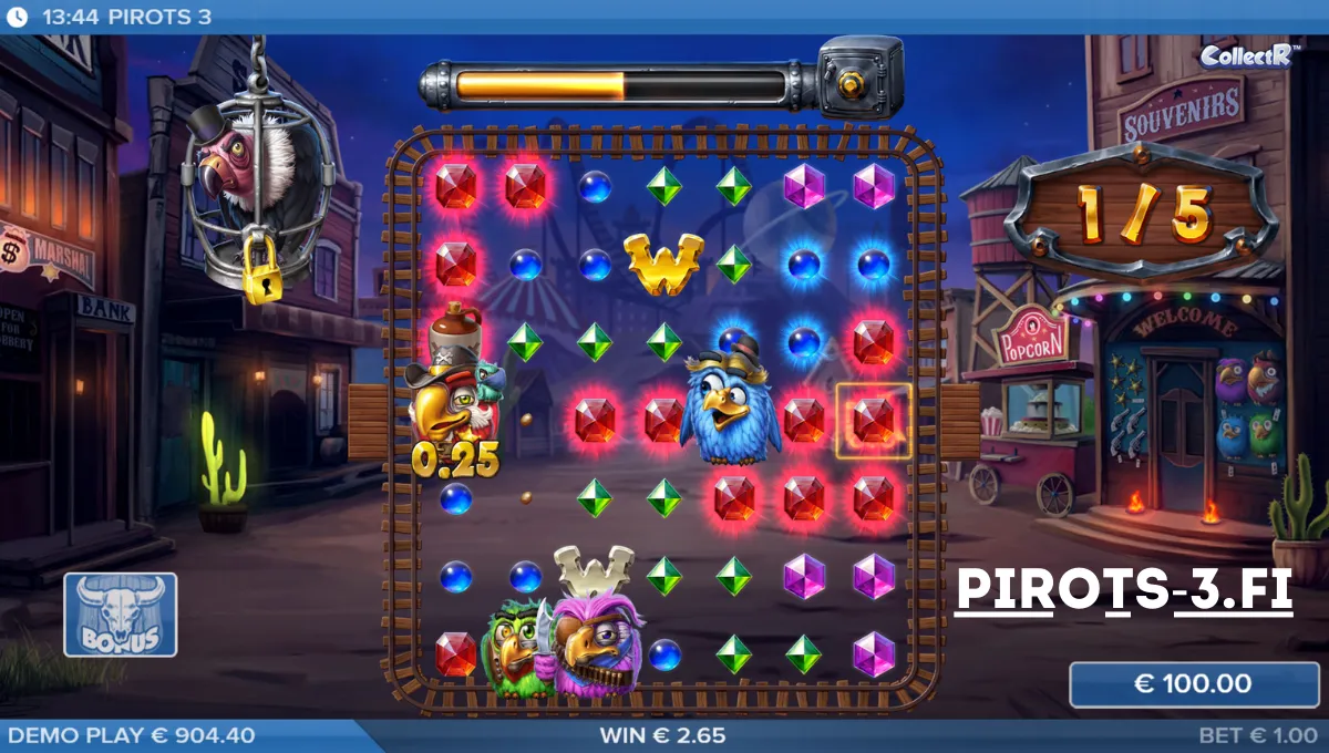 Pirots 3 FI blast mode